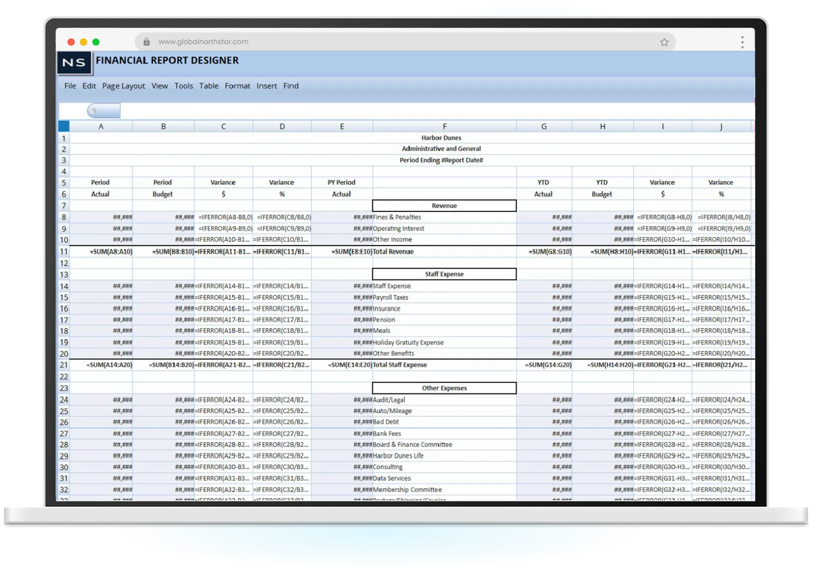 Financial Report Designer